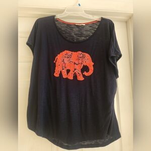 Cato Lightweight Navy Tee with Elephant 22